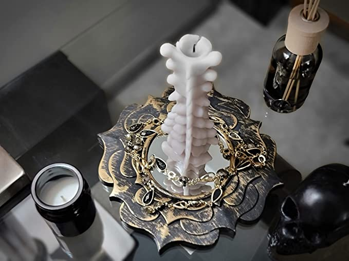 Zellinni Spine Candle - Spinal Cord Bone Decor for Bedroom Goth Candle Living Room