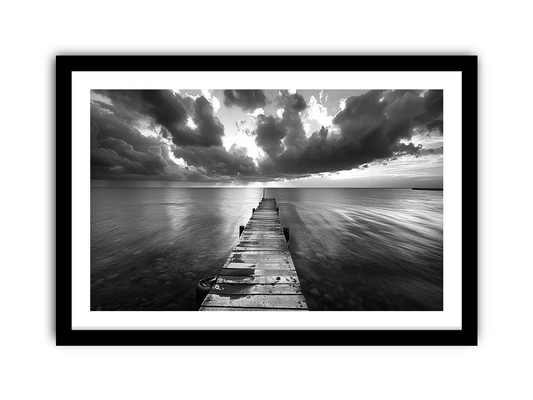 Jetty Road Framed Print - High-Quality Archival Art with Radiata Pine Frame