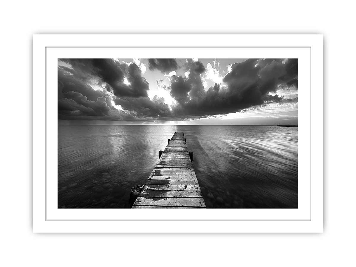 Jetty Road Framed Print - High-Quality Archival Art with Radiata Pine Frame