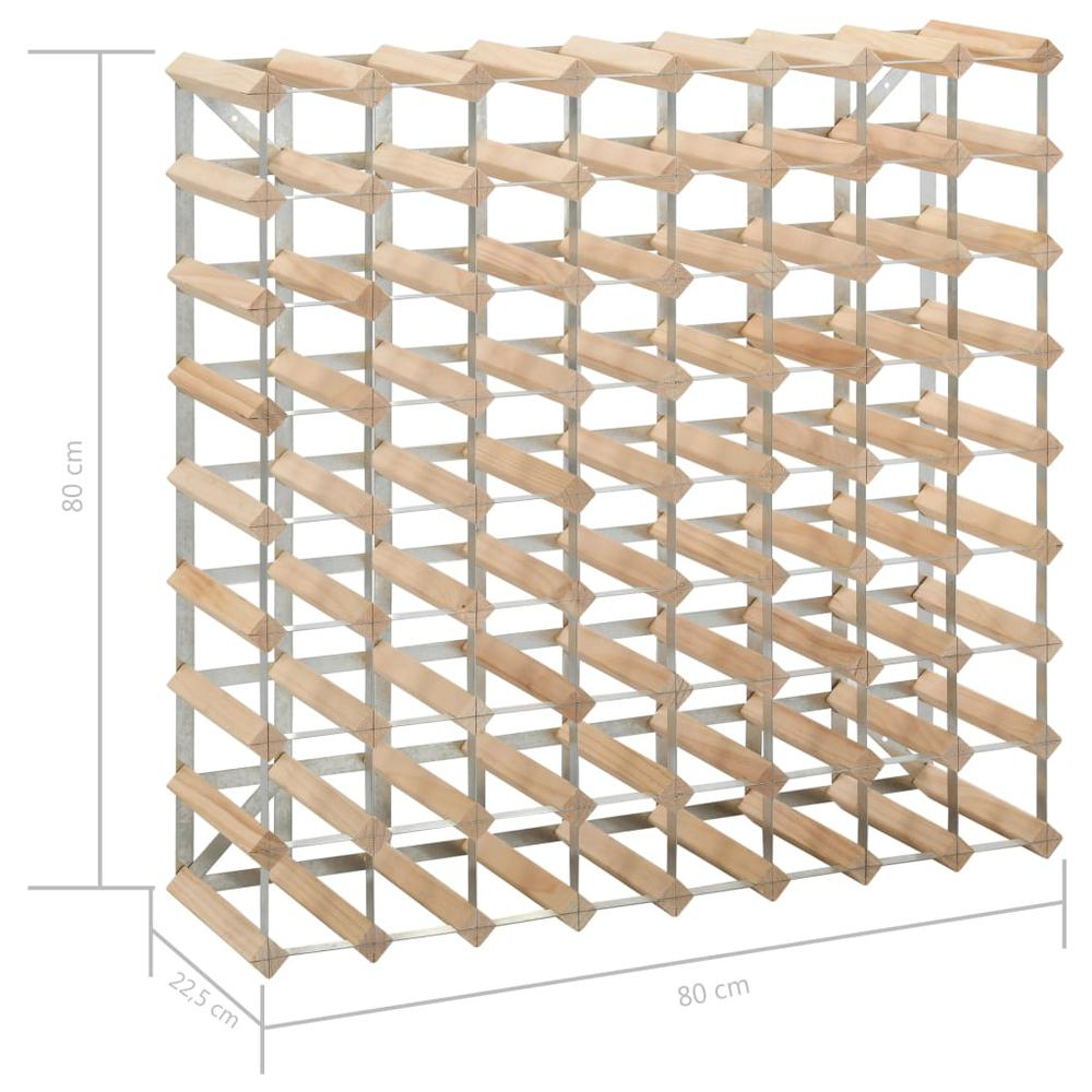 Rustic Solid Pinewood Wine Rack for 72 Bottles – Stylish & Durable Storage Solution