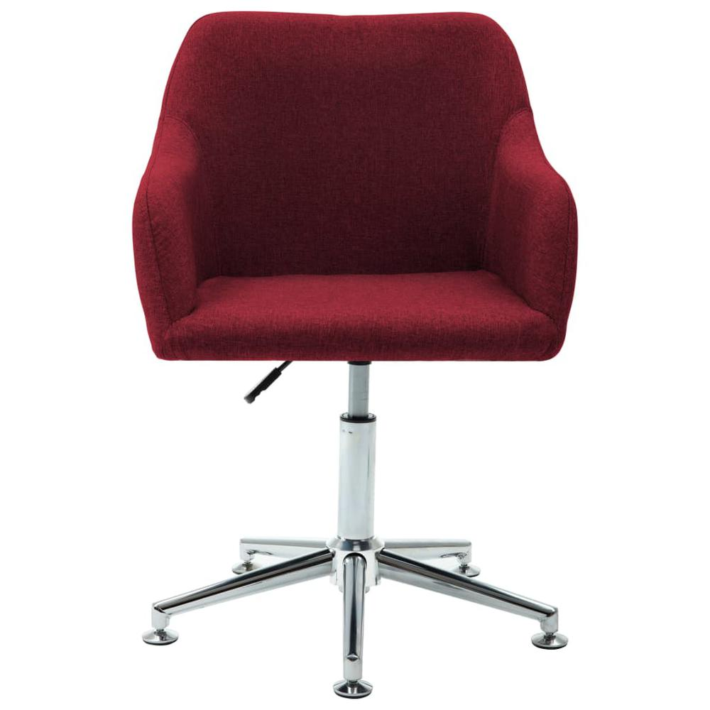 Modern Swivel Dining Chair in Wine Red Fabric – Ergonomic & Stylish