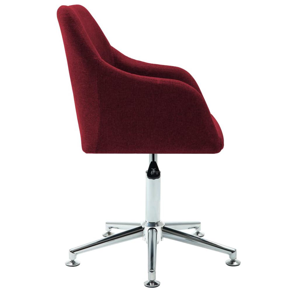 Modern Swivel Dining Chair in Wine Red Fabric – Ergonomic & Stylish