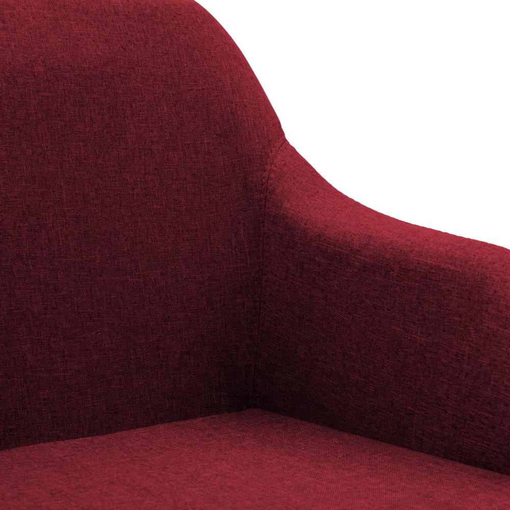 Modern Swivel Dining Chair in Wine Red Fabric – Ergonomic & Stylish