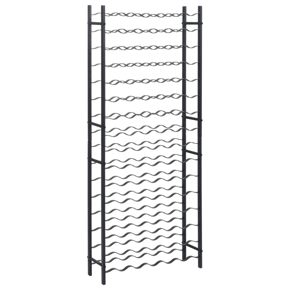 Black Iron Wine Rack - Holds 96 Bottles | Industrial Charm & Durability