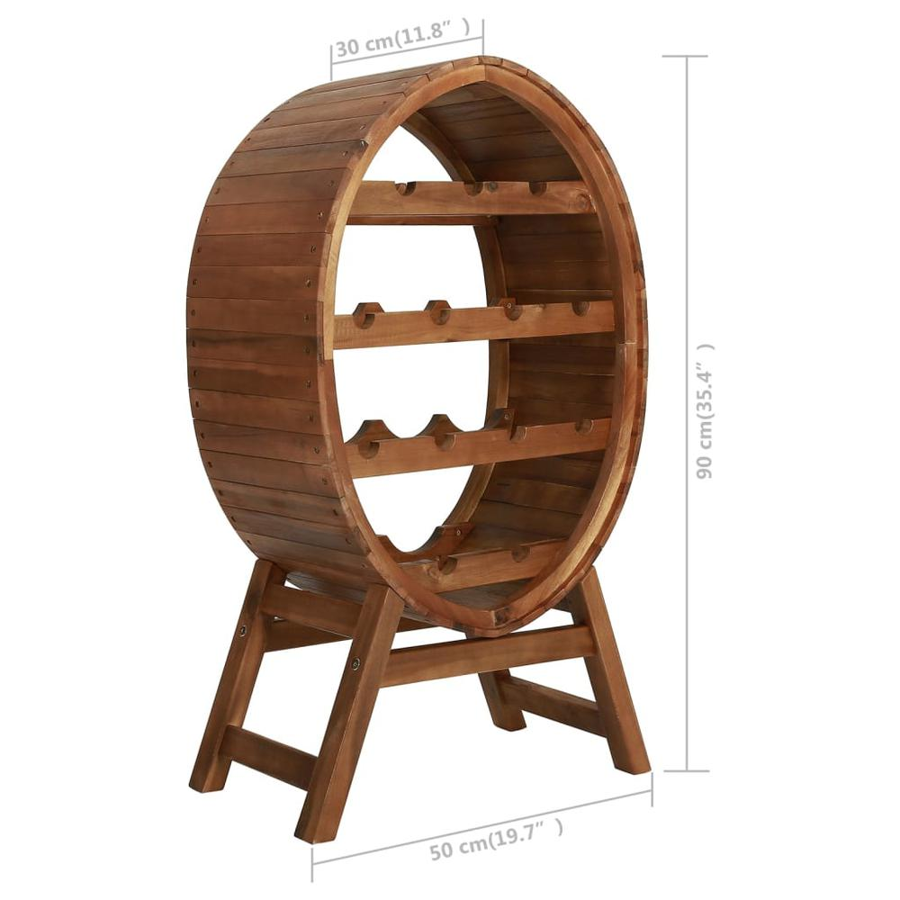 Wine Rack 13 Bottles Solid Acacia Wood - Elegant and Sturdy Storage