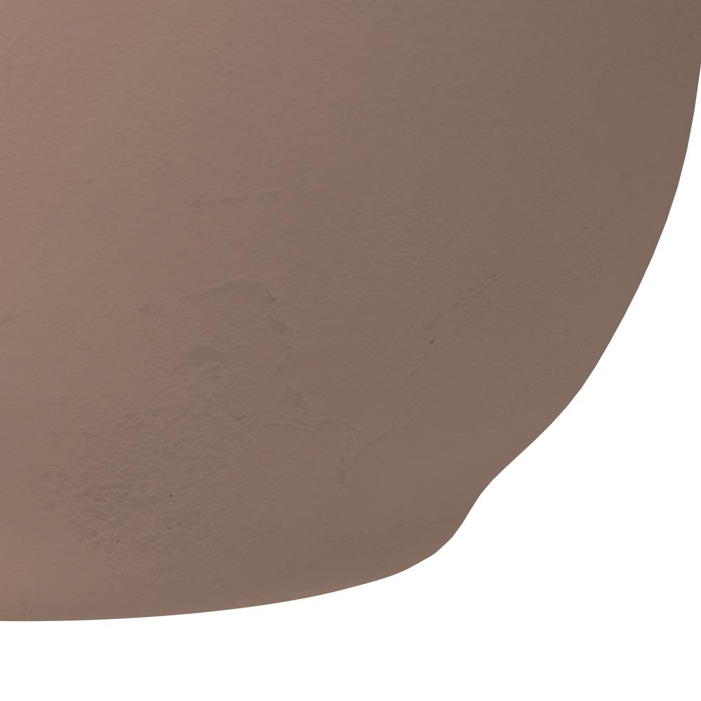 Hemisphere Poly Clay Planter - Terra Cotta Color, 14.9" Diameter, 7.8" Height - Modern Outdoor/Indoor Pot