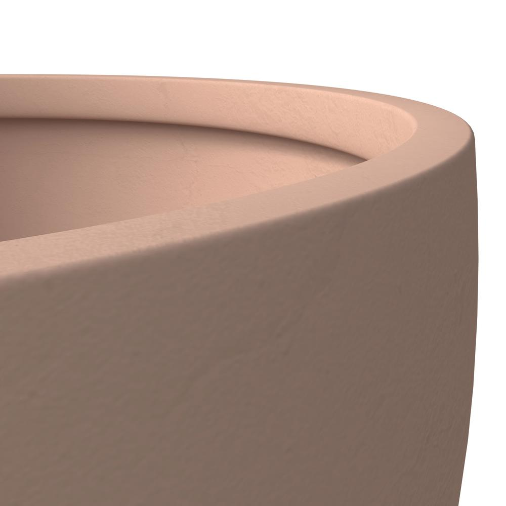 Hemisphere Poly Clay Planter in Terra Cotta Color - 10.6" Dia, 5.9" High - Modern & Durable for Indoor/Outdoor Use