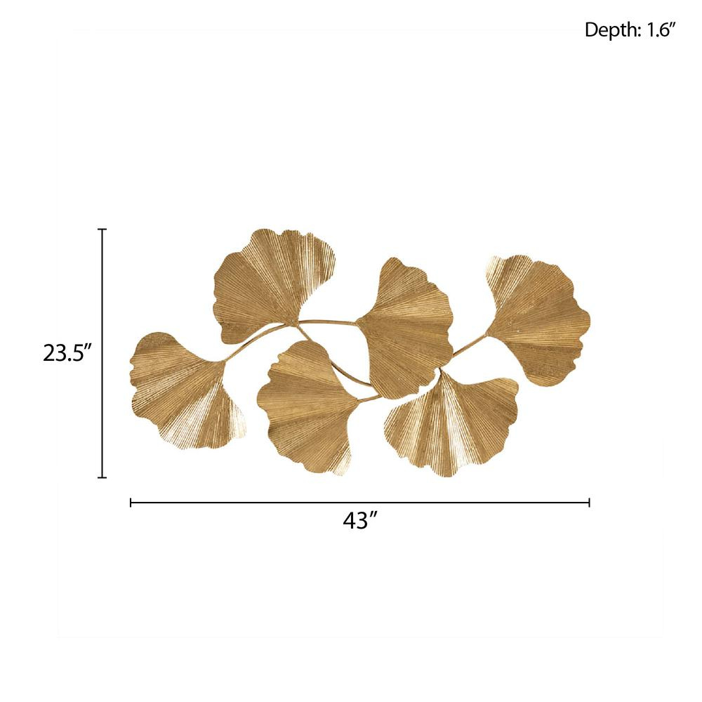 Gold Foil Metal Ginkgo Leaf Wall Decor – Luxurious Home Accent by Martha Stewart