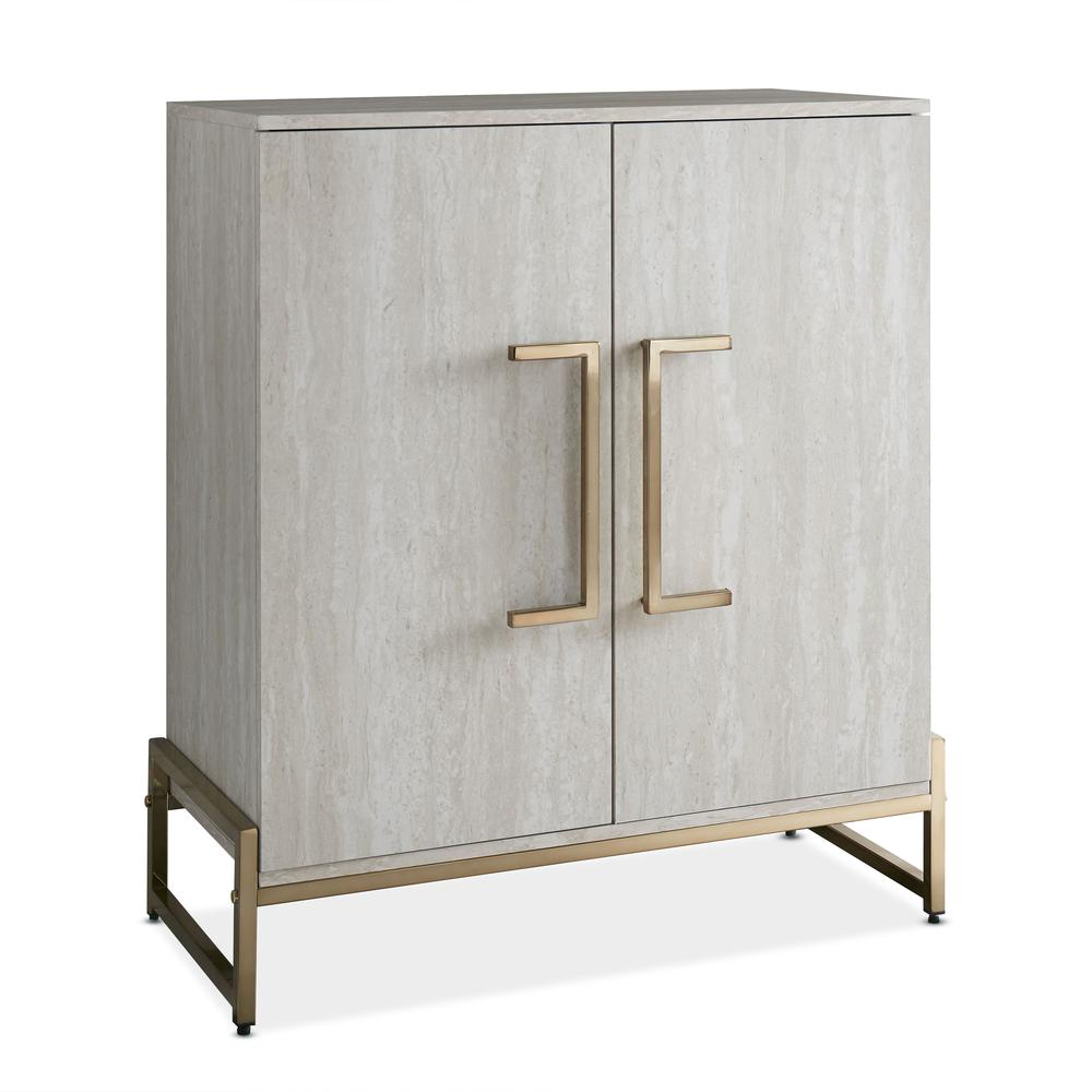 Larkin Faux Marble Wine Cabinet - Modern Elegance with Ample Storage