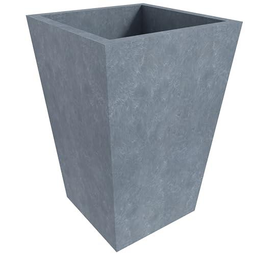 Serene Series Planter Set In Aged Concrete - Modern & Durable Design for Indoor/Outdoor Use