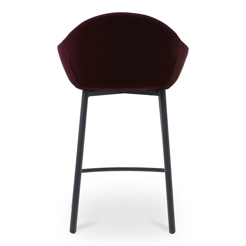 Emily Counter Stool in Wine Velvet - Sophisticated & Comfortable Seating