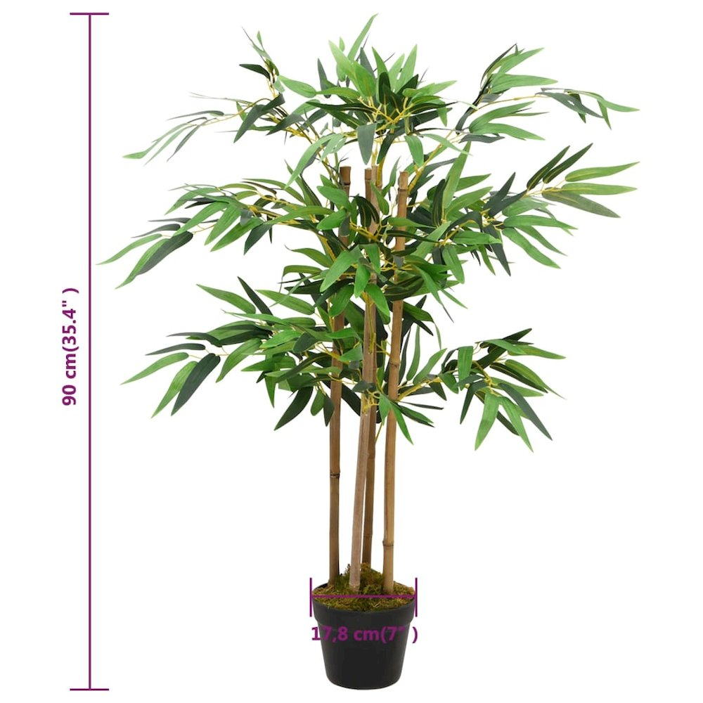 Artificial Bamboo Plant "Twiggy" with Pot 35" - Realistic and Durable | Perfect for Home or Office