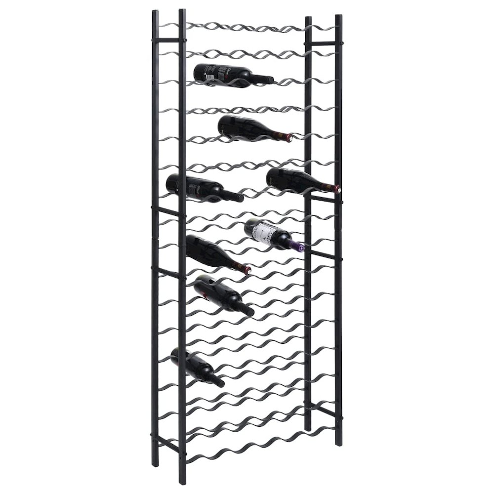 Black Iron Wine Rack - Holds 96 Bottles | Industrial Charm & Durability