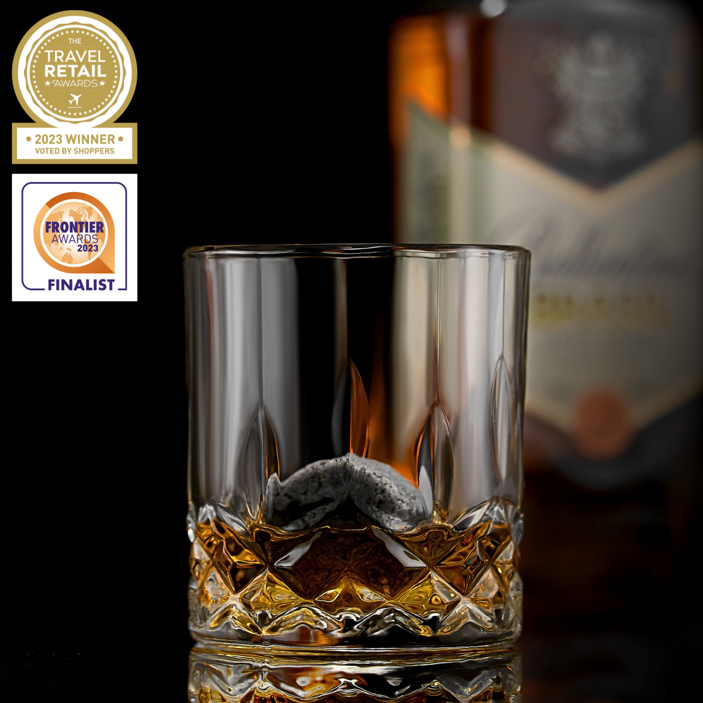 Premium Whiskey Chilling Stones Gift Set with 2 Crystal Glasses - Perfect for Whiskey Lovers