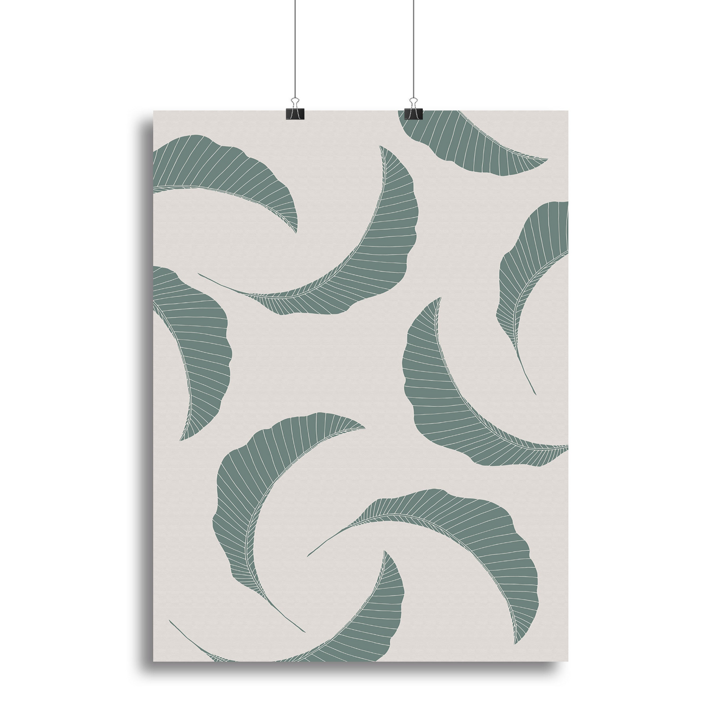 Banana Leaves Multiple Canvas Print or Poster - Elegant, Nature-inspired Wall Art