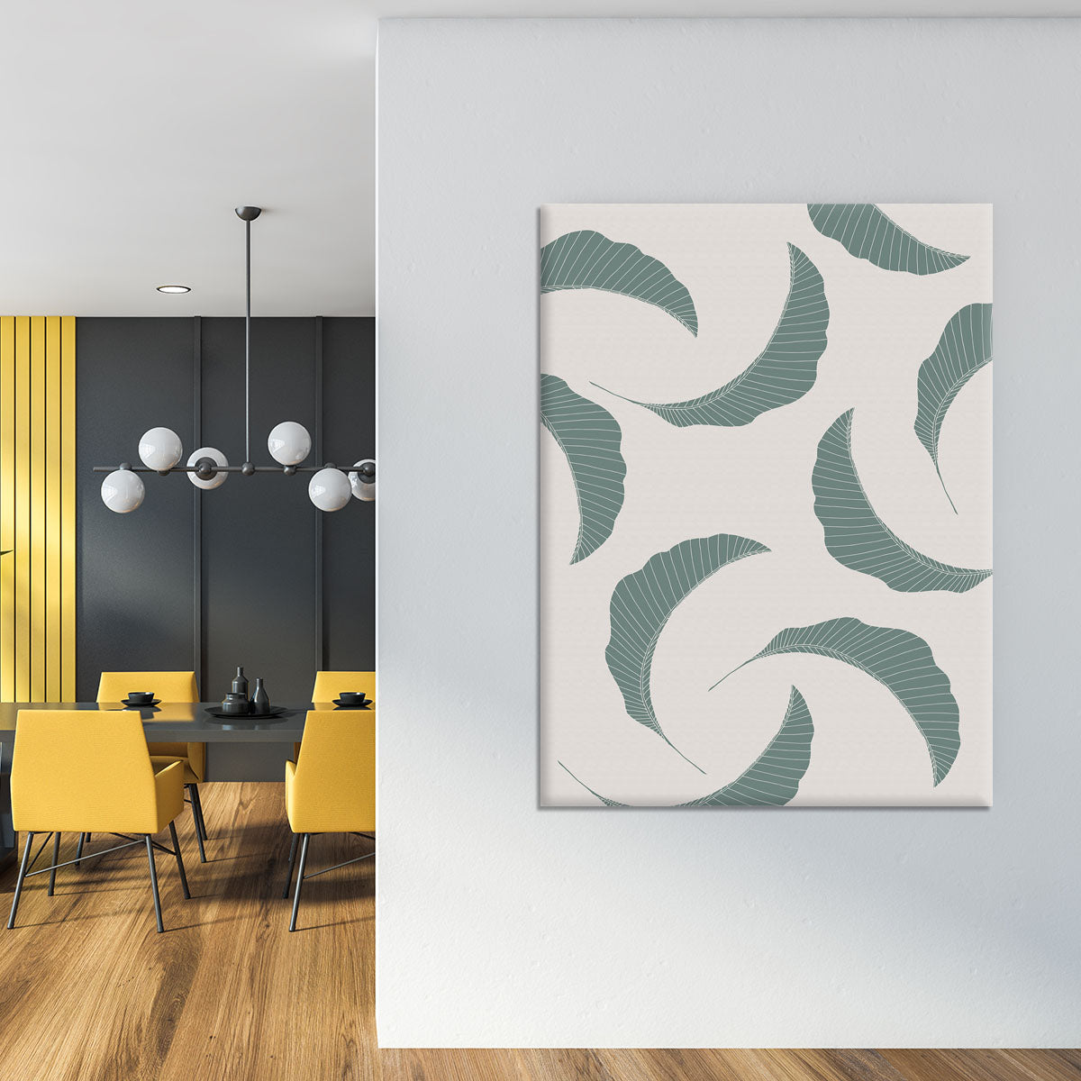 Banana Leaves Multiple Canvas Print or Poster - Elegant, Nature-inspired Wall Art