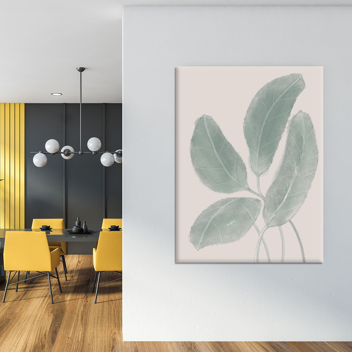 Leaves Watercolor Canvas Print or Poster - Nature-Inspired Home Decor