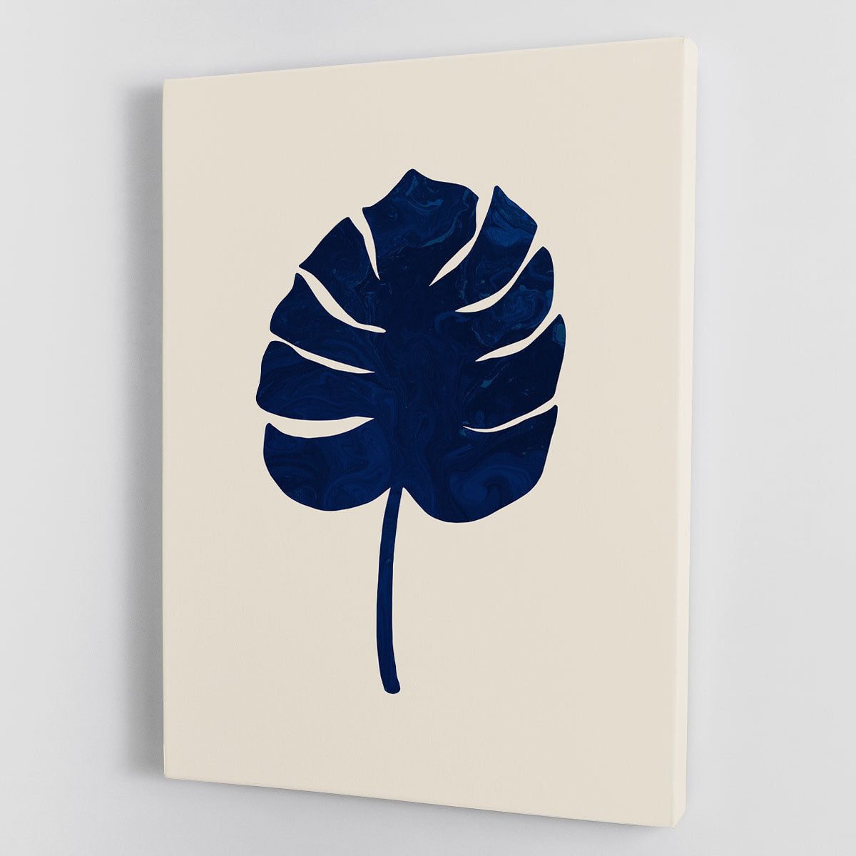 Monstera Marble Blue Canvas Print or Poster - Elegant Wall Art for Home & Office