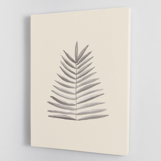 Palm Leaf Ink Canvas Print or Poster - Elegant Wall Art for Home or Office