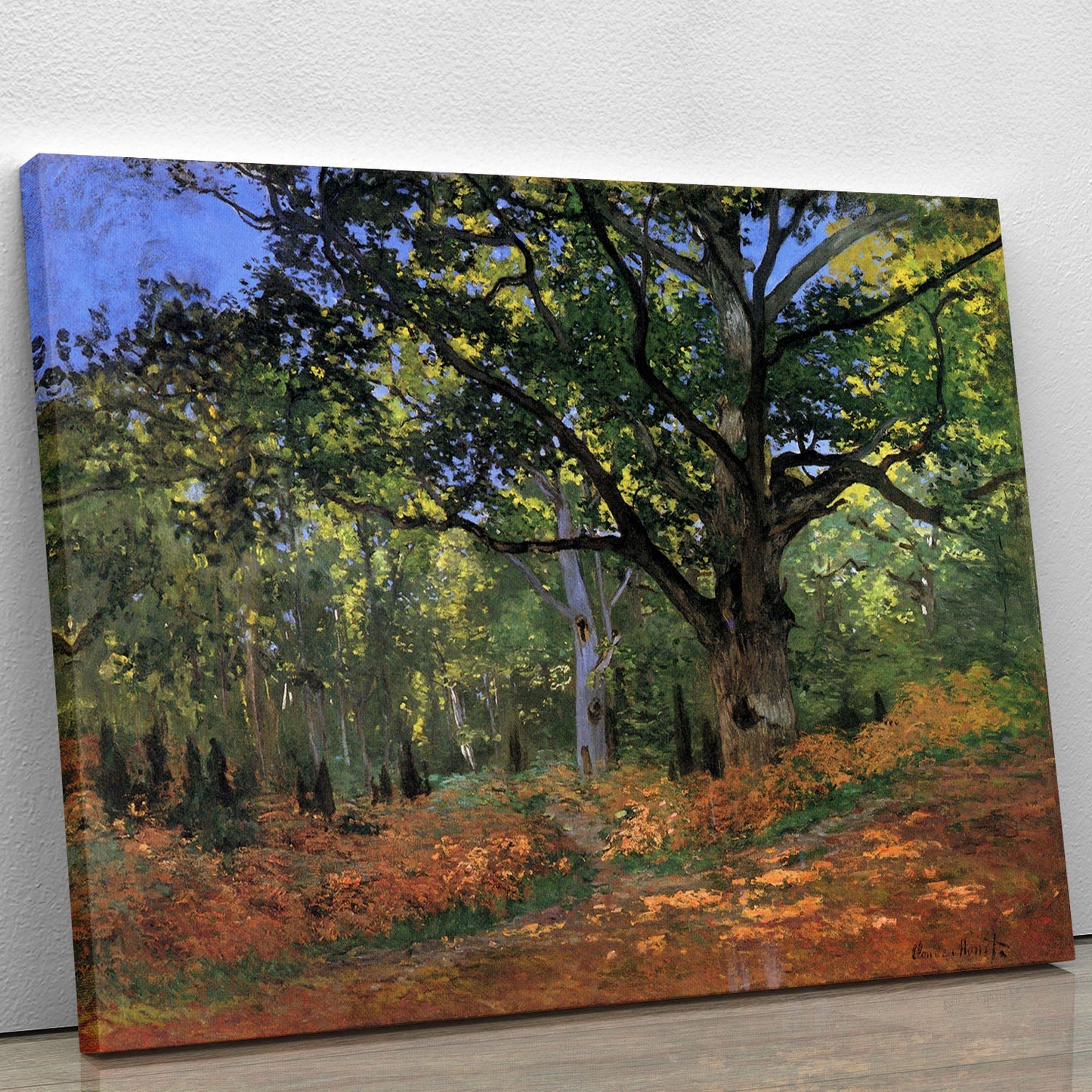 The Bodmer Oak Fontainebleau Forest by Monet Canvas Print or Poster - Enhance Your Space with Timeless Art