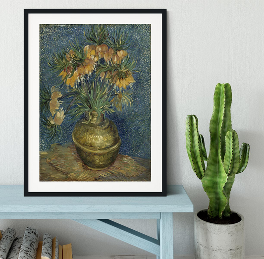 Van Gogh Fritillaries in a Copper Vase Framed Print - Beautifully Crafted Home Decor