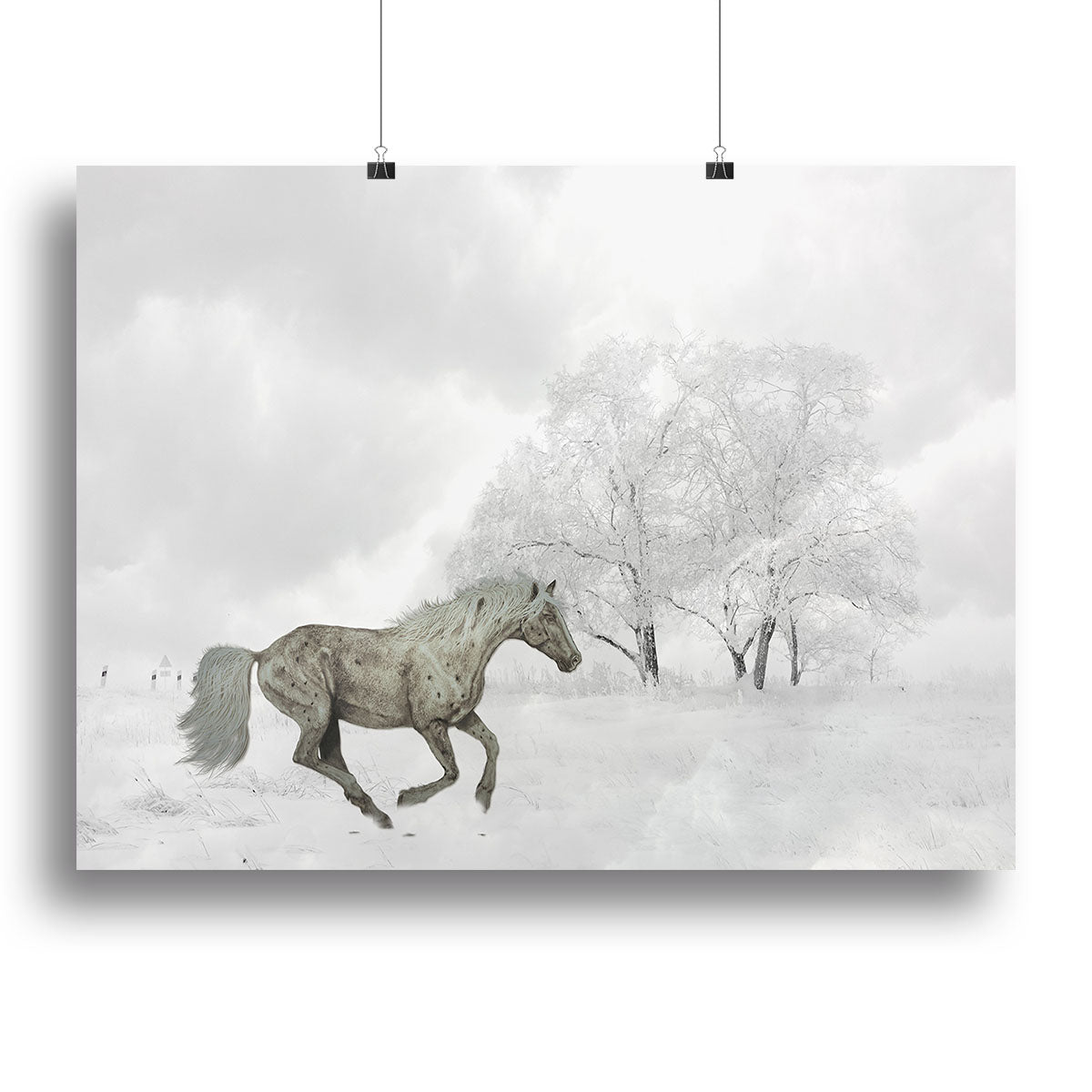 Winter Horse Canvas Print or Poster - Elegant Wall Art for Home & Office Decor