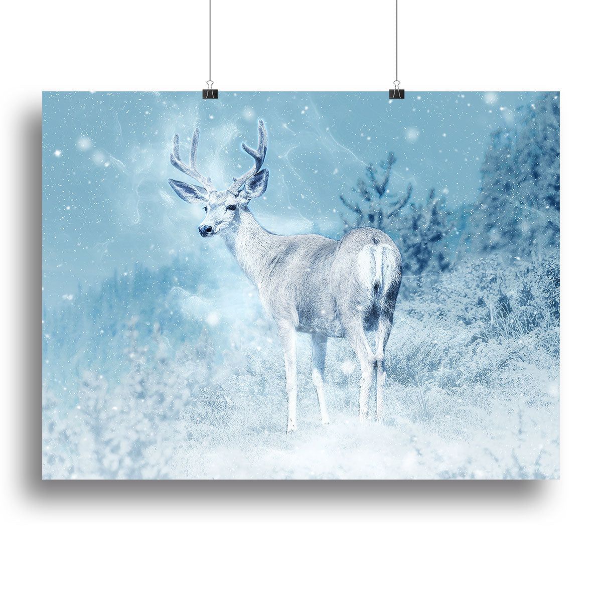 Winter Moose Canvas Print or Poster - Captivating Wildlife Art for Your Home Décor