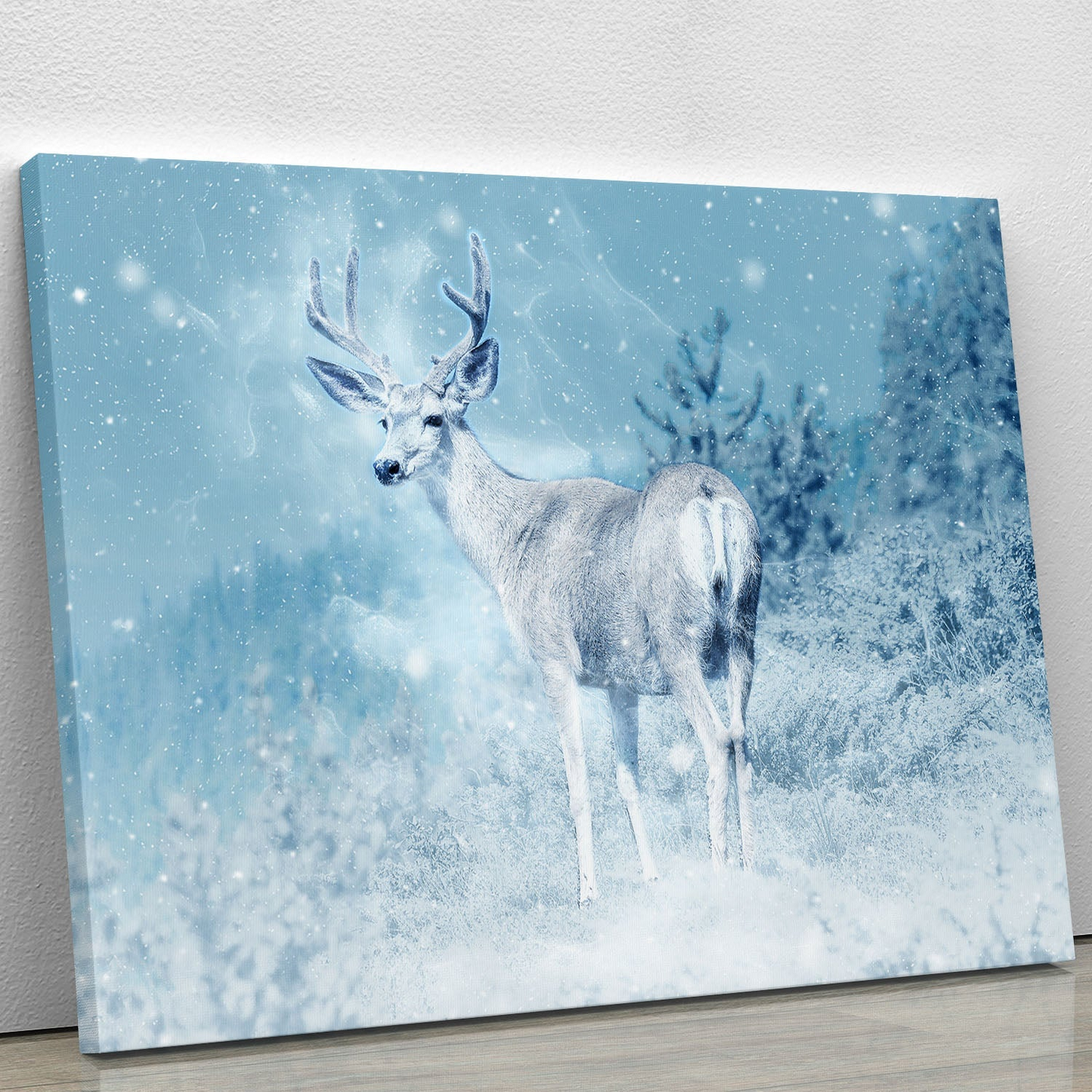 Winter Moose Canvas Print or Poster - Captivating Wildlife Art for Your Home Décor