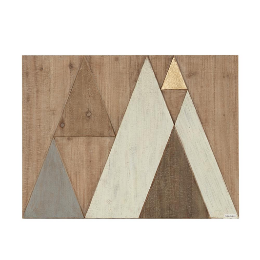 Layered Triangles Wood Wall Decor - Modern Wooden Wall Art | INK+IVY