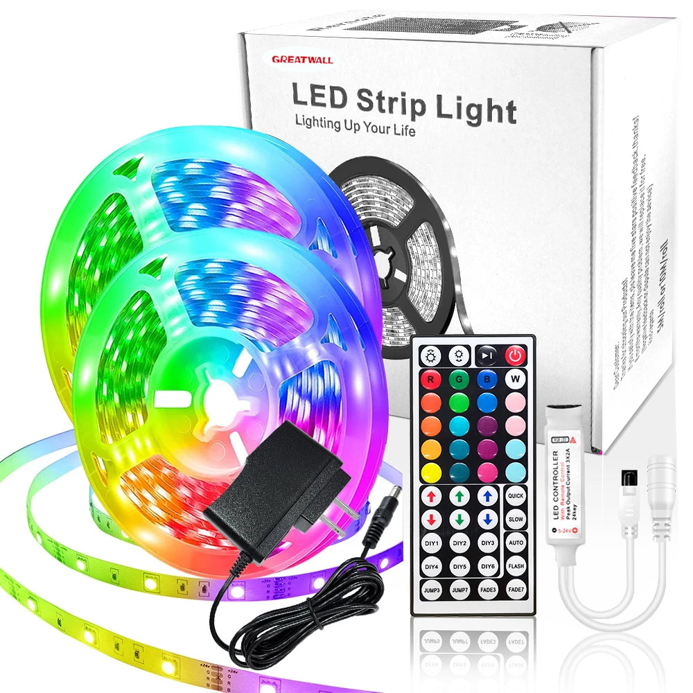 30 LEDs/m RGB LED Strip Light with Bluetooth & APP Control – Home Decoration and Ambient Lighting Kit