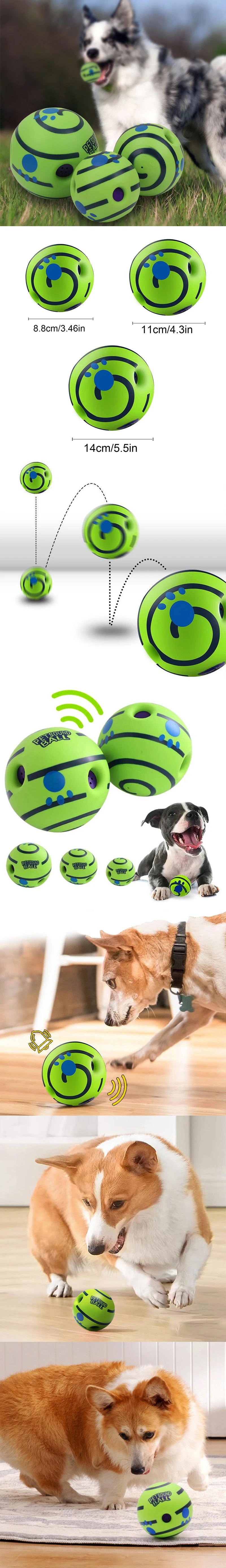 Wobble Wag Giggle Ball - Fun Interactive Dog Toy with Giggle Sounds