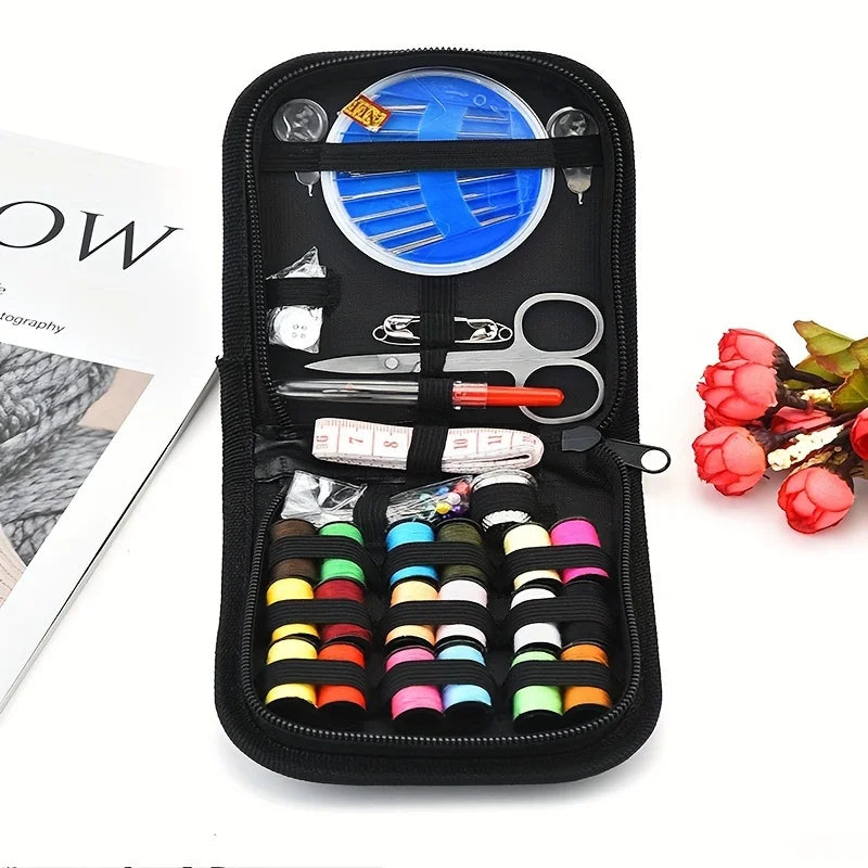 67/128pcs Sewing Kit with Accessories - 24-Color Threads, Needles, Scissors & Tools