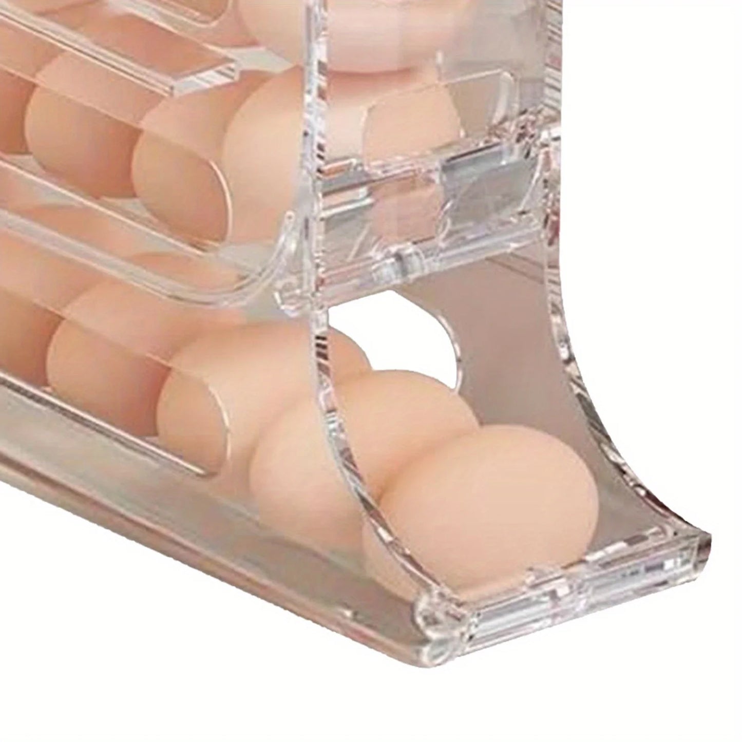 4-Tier Acrylic Egg Holder – High Capacity, Durable, and Transparent Storage Organizer for Fridge