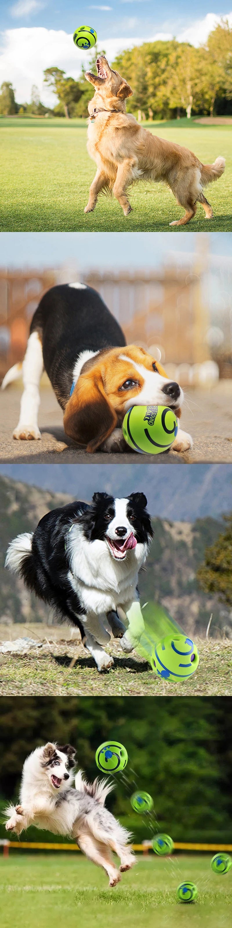 Wobble Wag Giggle Ball - Fun Interactive Dog Toy with Giggle Sounds