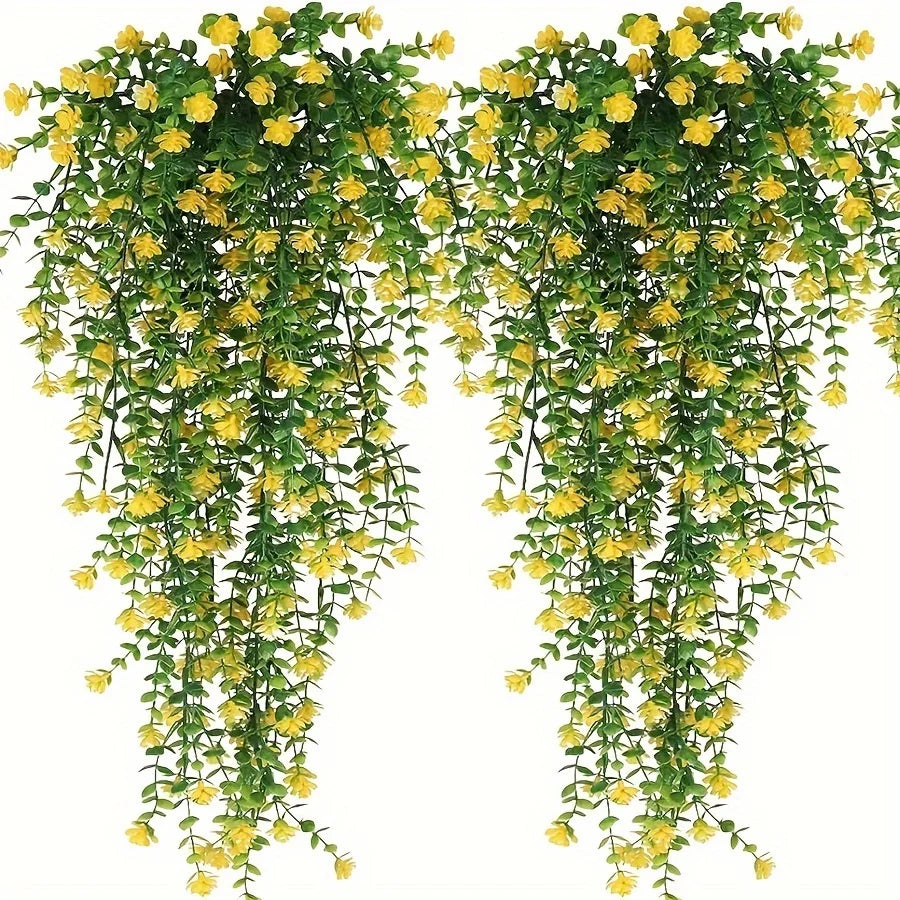 3pcs Artificial Hanging Plants - Faux Eucalyptus Greenery Vine for Indoor and Outdoor Decor