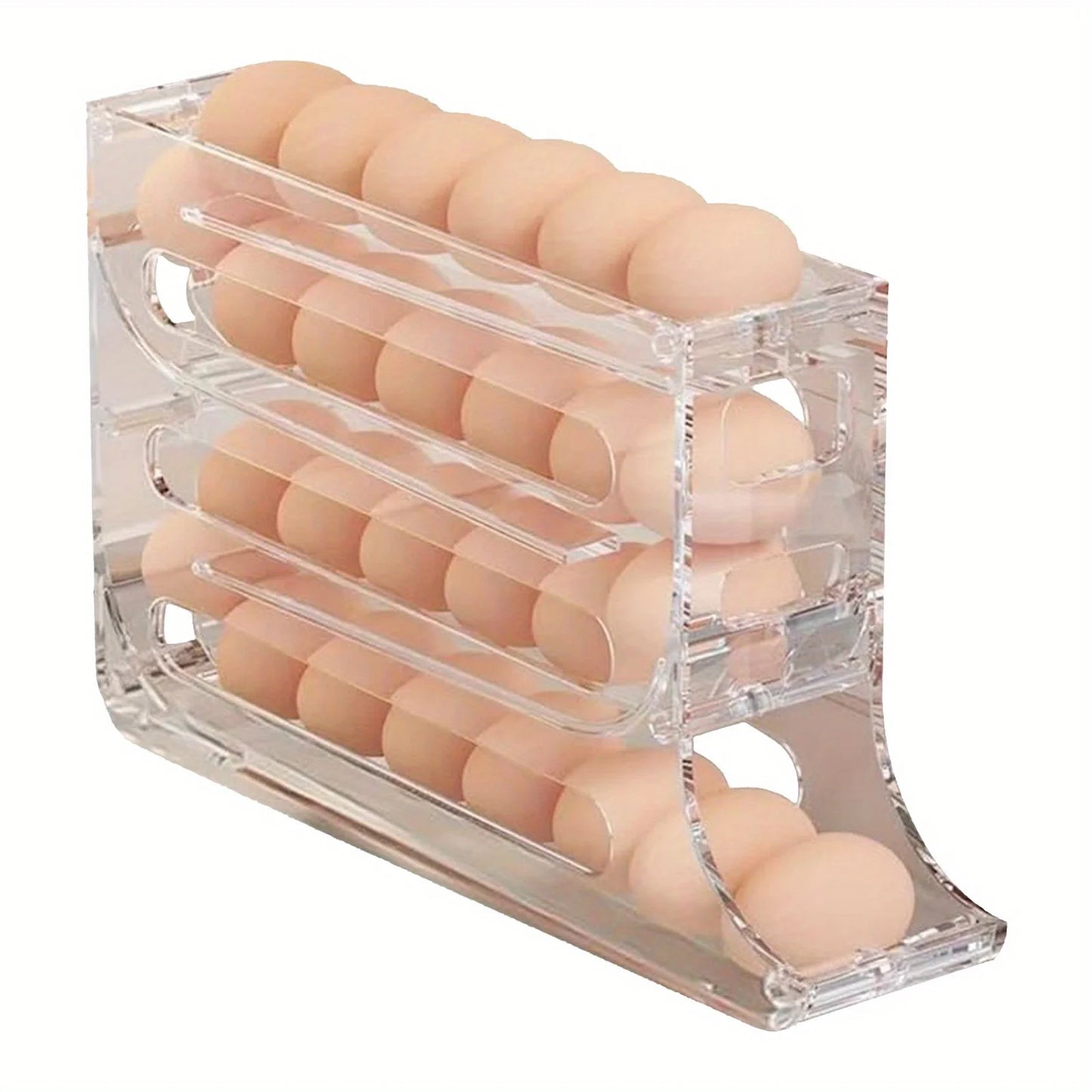 4-Tier Acrylic Egg Holder – High Capacity, Durable, and Transparent Storage Organizer for Fridge