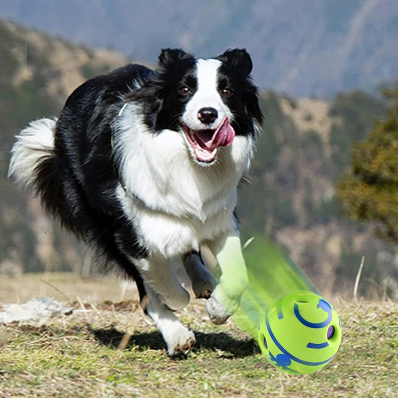 Wobble Wag Giggle Ball - Fun Interactive Dog Toy with Giggle Sounds