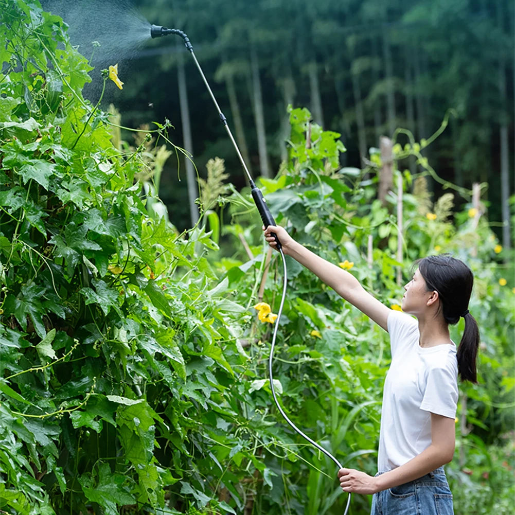 Portable USB Rechargeable Electric Gardening Sprayer - 2/4/6M Water Pipe with 2/4 Nozzles