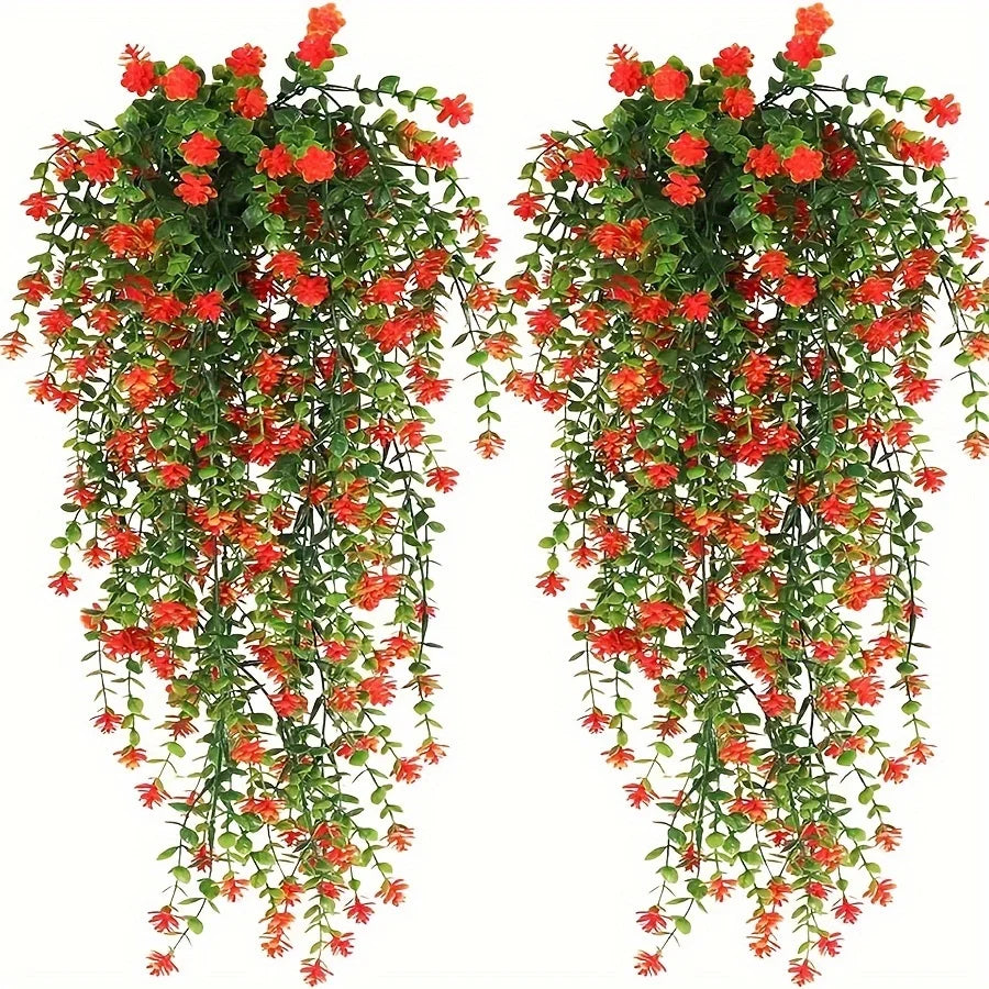 3pcs Artificial Hanging Plants - Faux Eucalyptus Greenery Vine for Indoor and Outdoor Decor