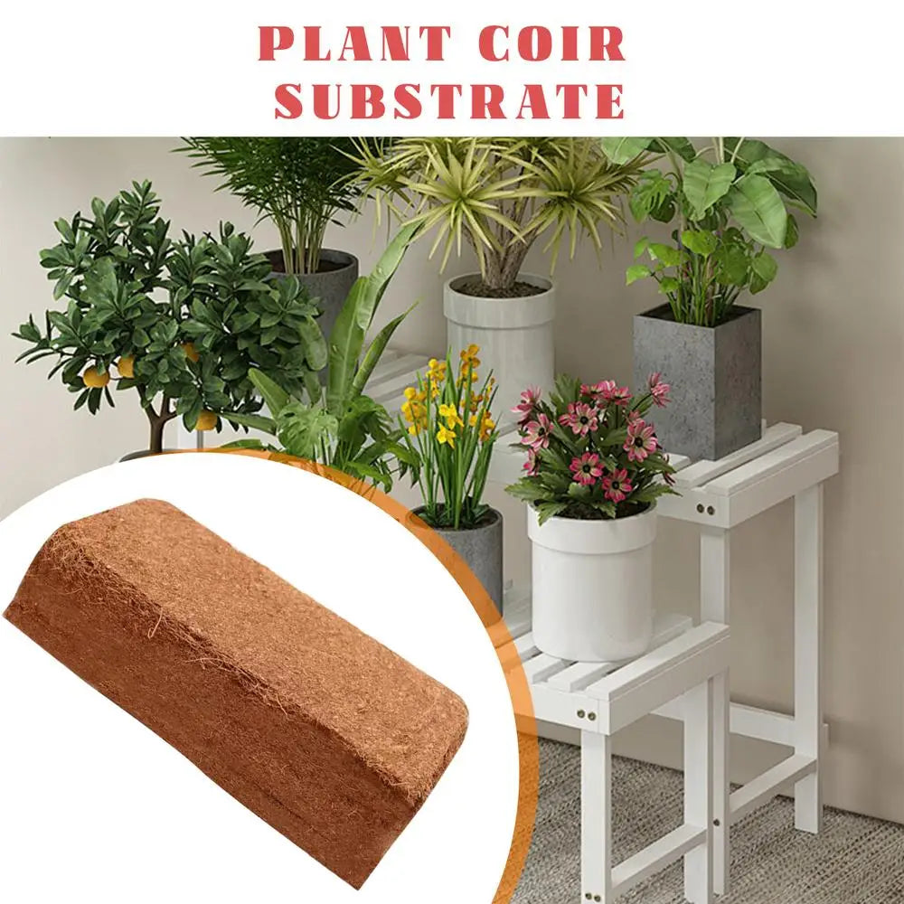 Coco Coir Brick - Compressed Coco Peat Potting Soil for Garden & Plants