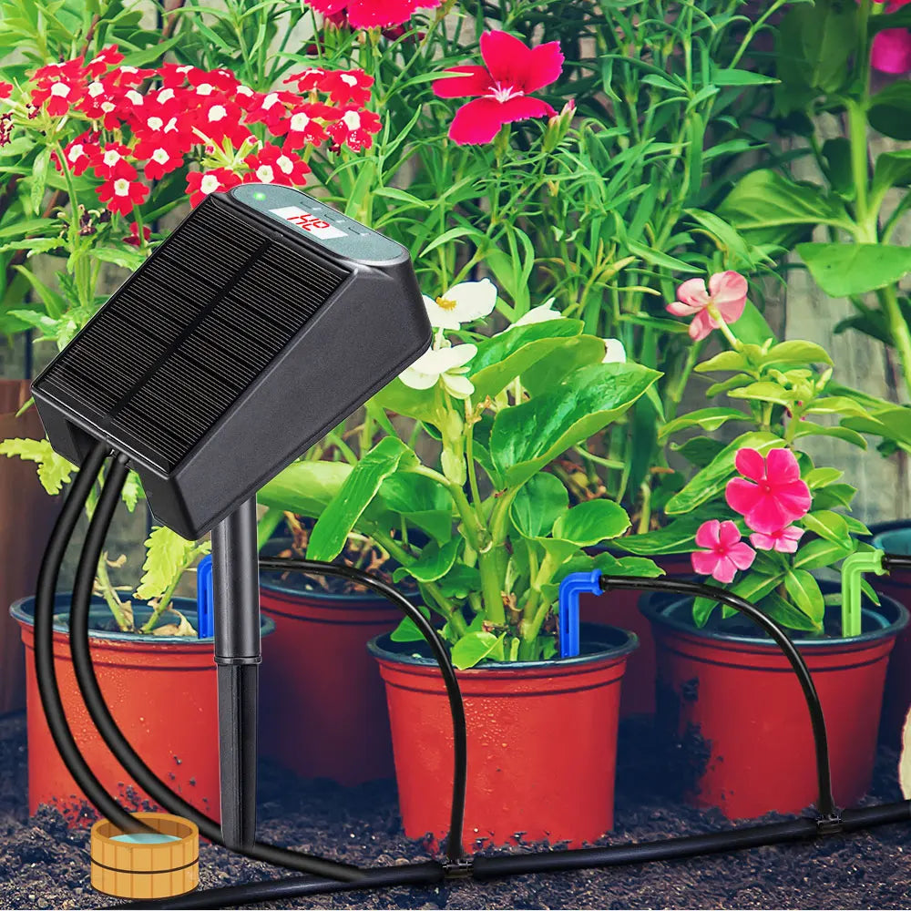 Solar-Powered Automatic Irrigation Kit - Mini Timer Watering System for Balcony and Potted Plants