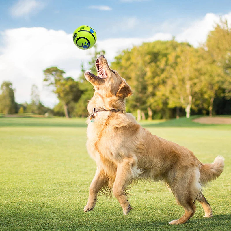 Wobble Wag Giggle Ball - Fun Interactive Dog Toy with Giggle Sounds