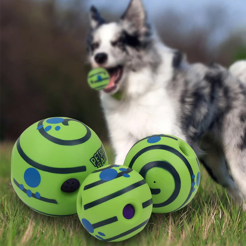 Wobble Wag Giggle Ball - Fun Interactive Dog Toy with Giggle Sounds